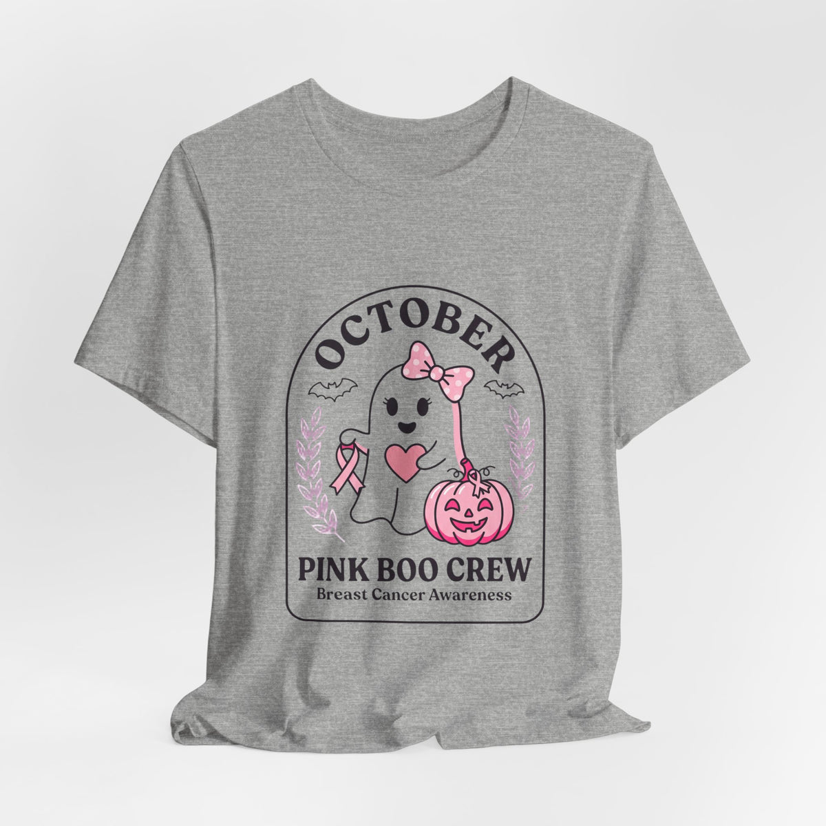 Pink Boo Crew Tee | Breast Cancer Awareness Graphic Tee