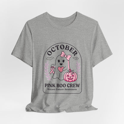 Pink Boo Crew Tee | Breast Cancer Awareness Graphic Tee