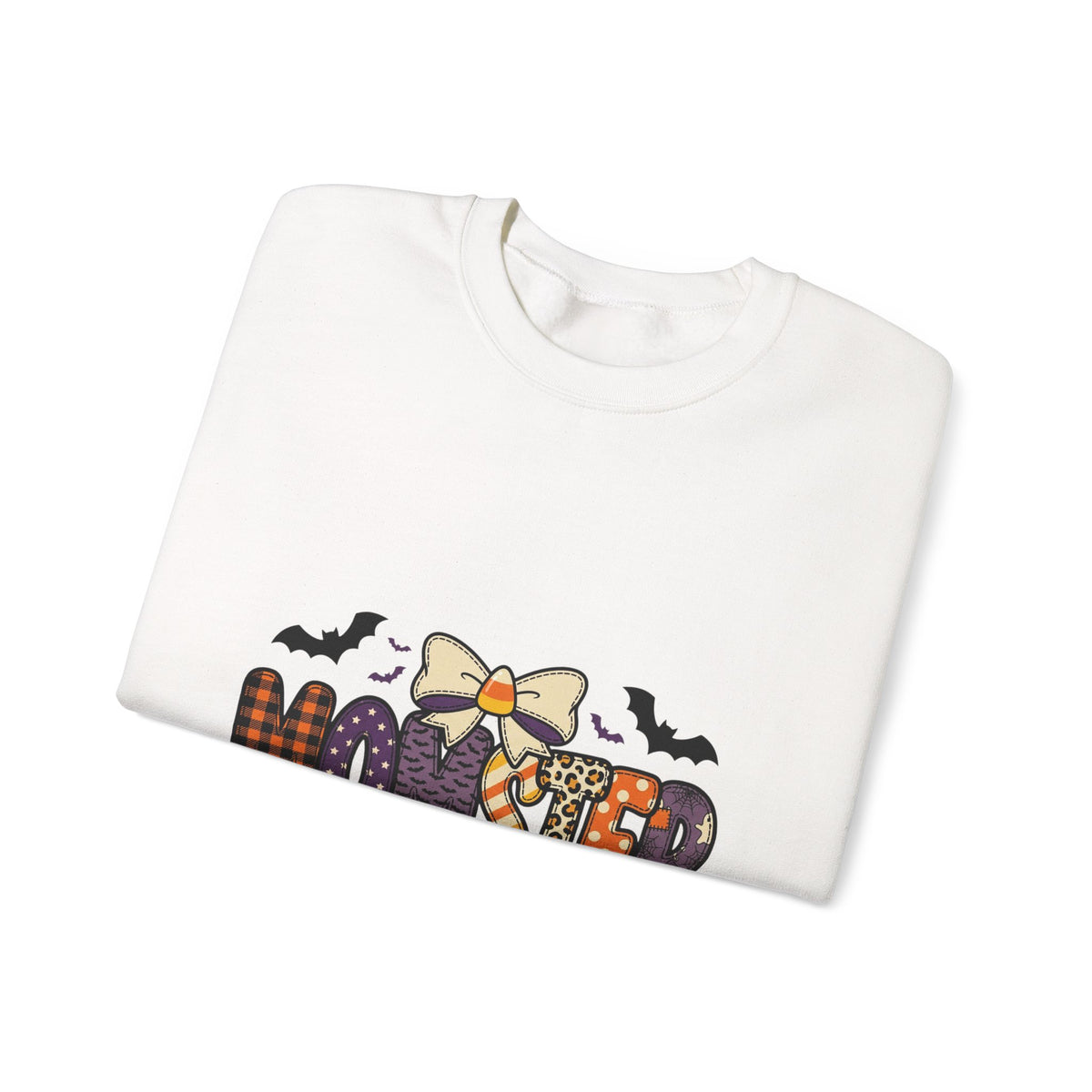 Momster Halloween Crewneck Sweatshirt | Spooky Mom Retro Lettering