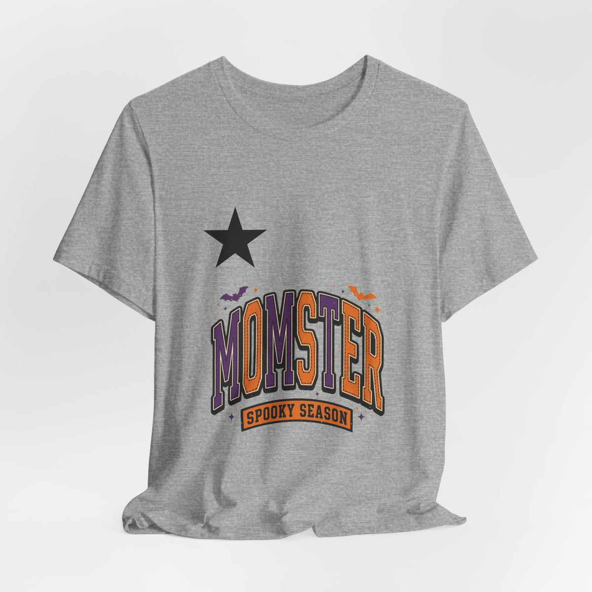 Momster Spooky Season Tee | Halloween Mom Shirt with Bat Graphic