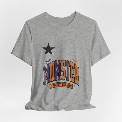 Momster Spooky Season Tee | Halloween Mom Shirt with Bat Graphic