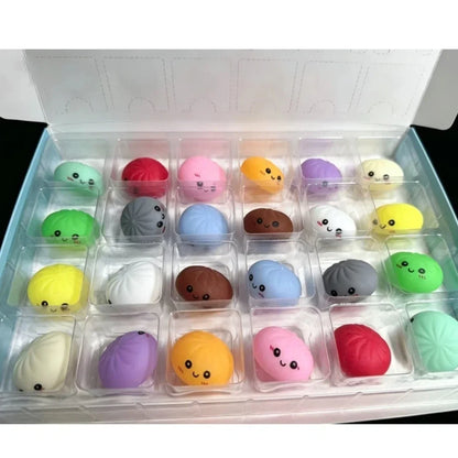 Mystery Dumpling Countdown Calendar – 24 Days of Cute Mini Squishy Surprise Toys