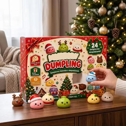 2026 Christmas Mystery Dumpling Squishy Advent Calendar – 24-Piece Sensory Fidget Surprise