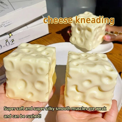 Taba Cheese Cube Squishy – Shapeable Sensory Stress Ball & Fidget Toy