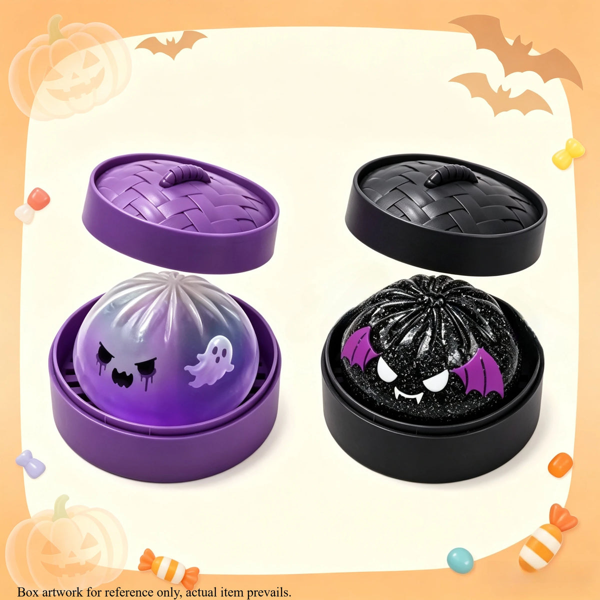 Spooky Ghost & Bat Halloween Squishy Toy