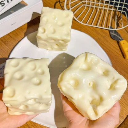 Taba Cheese Cube Squishy – Shapeable Sensory Stress Ball & Fidget Toy