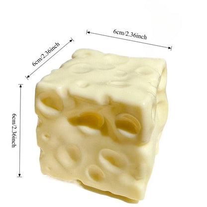 Taba Cheese Cube Squishy – Shapeable Sensory Stress Ball & Fidget Toy