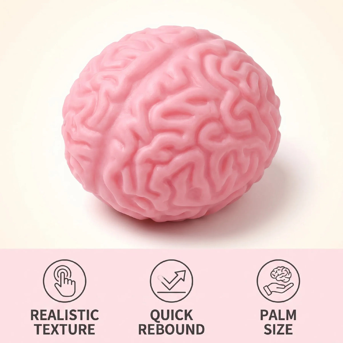 Pink Brain Squeeze & Rebound Sensory Fidget Toy