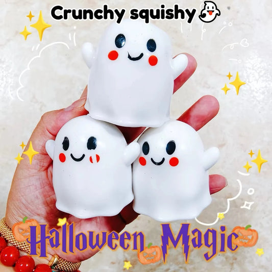 Cute Ghost Crunchy Squishy | Halloween Fidget Toy