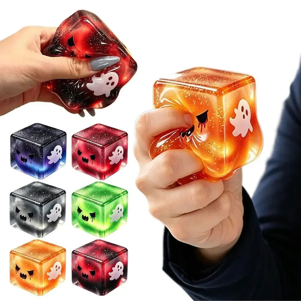 Spooky Ghost Cube Squishy | Halloween Fidget Toy