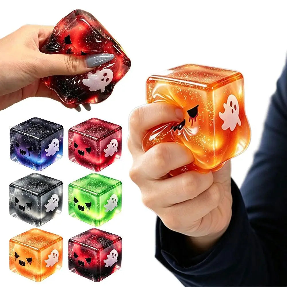 Spooky Ghost Cube Squishy | Halloween Fidget Toy
