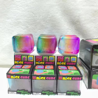 Rainbow Squishy Cube Fidget Toy