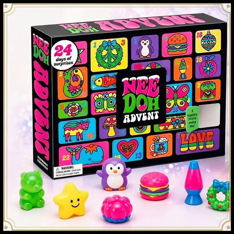 24 Days of Squishy Smiles – NeeDoh Advent Calendar 🎄🌈