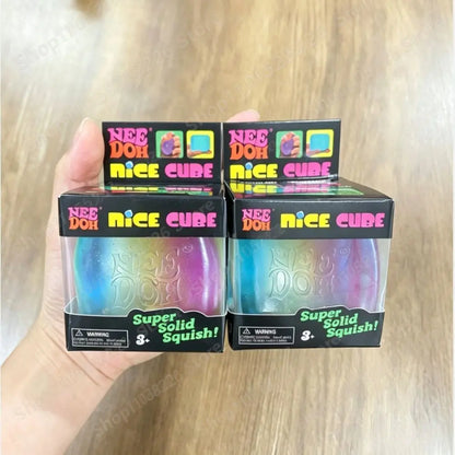 Rainbow Squishy Cube Fidget Toy