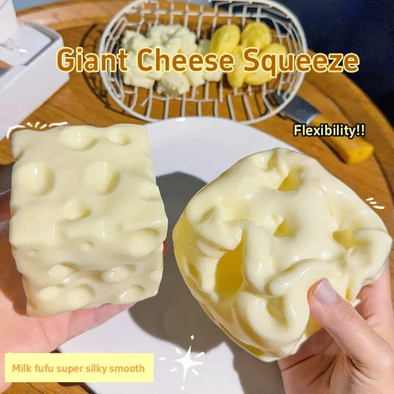 Taba Cheese Cube Squishy – Shapeable Sensory Stress Ball & Fidget Toy