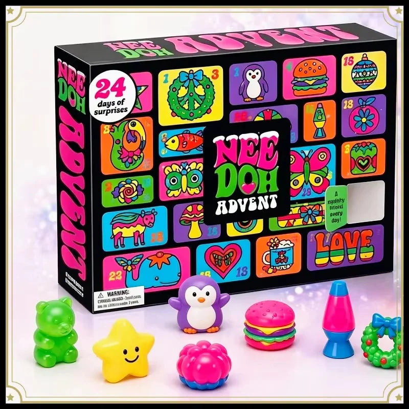 24 Days of Squishy Smiles – NeeDoh Advent Calendar 🎄🌈