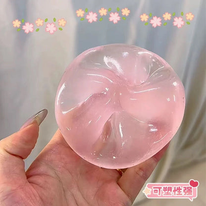 Blue Maltose Squishy Toys Anti Stress Sensory Fidgets Toy Soft Simulated Transparent Blue Maltose Slow-rebound Decompression Toy