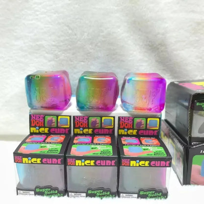 Rainbow Squishy Cube Fidget Toy